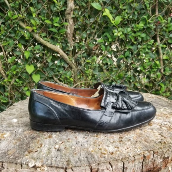 Bragano Cole Haan Shoes Black Tassel Loafers 12M main image 4